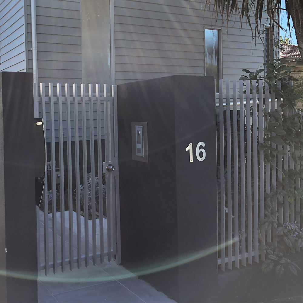 The Nicks Gate-Aluminium Angle Picket Gate | FenceLab